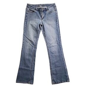 Michael Kors Womens Size 6 Light Wash Bootcut Jeans Embroidered Pockets Denim